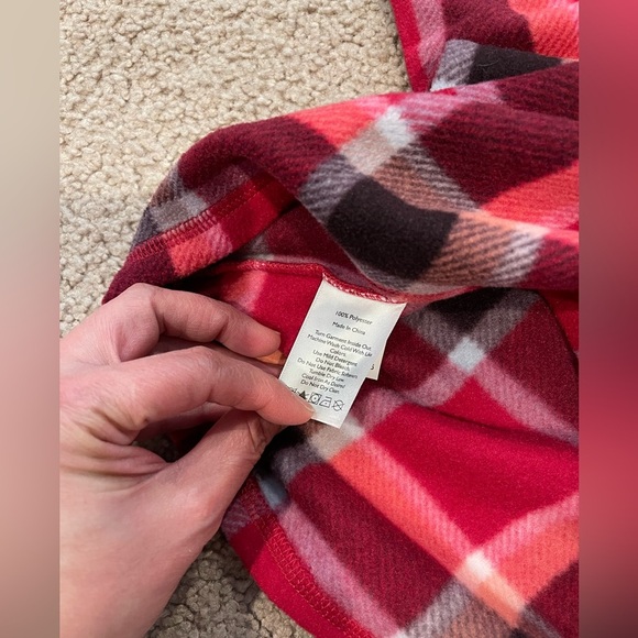 EDDIE BAUER Plaid Fleece Quarter Zip Sweatshirt - Picture 9 of 9